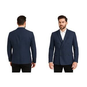 NOOSE & MONKEY Men’s Blazer Size 40R Wool Blend Navy Speckled